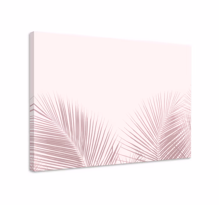 Kanvas blommor och växter eleganta palmblad - Tenstickers