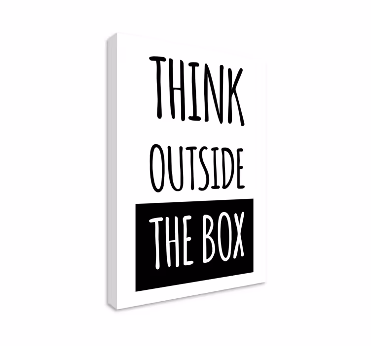 Tänk utanför boxen motiverandecanvas tavla - Tenstickers