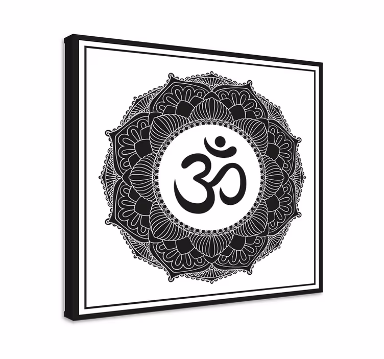 Mandala med ohm symbol mandala canvas - Tenstickers