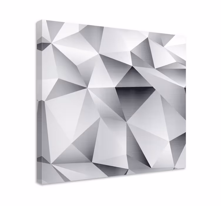 Kanvas geometrisk abstrakt facetterad struktur - Tenstickers