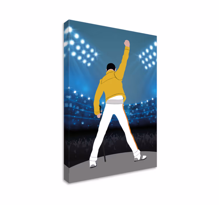 Freddie på wembley musik canvas - Tenstickers