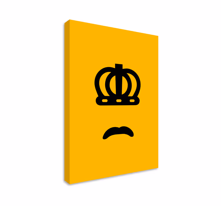 Abstrakt kanvas kronans ansiktsemblem - Tenstickers