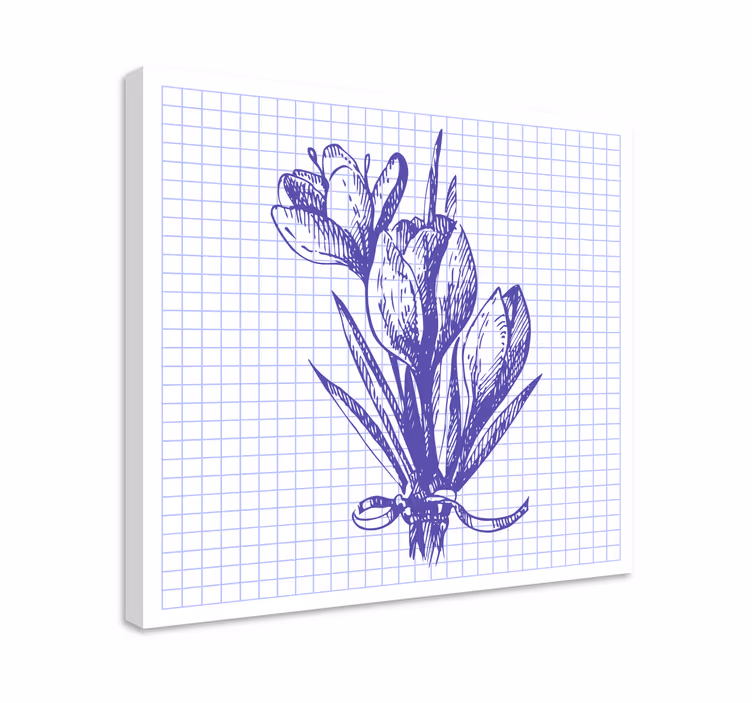 Levande blomsterarrangemang Kanvas blommor och växter - Tenstickers