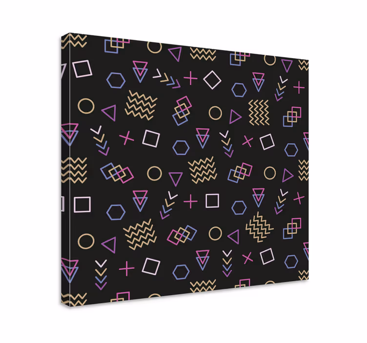 Kanvas geometrisk mönster av geometriska former - Tenstickers
