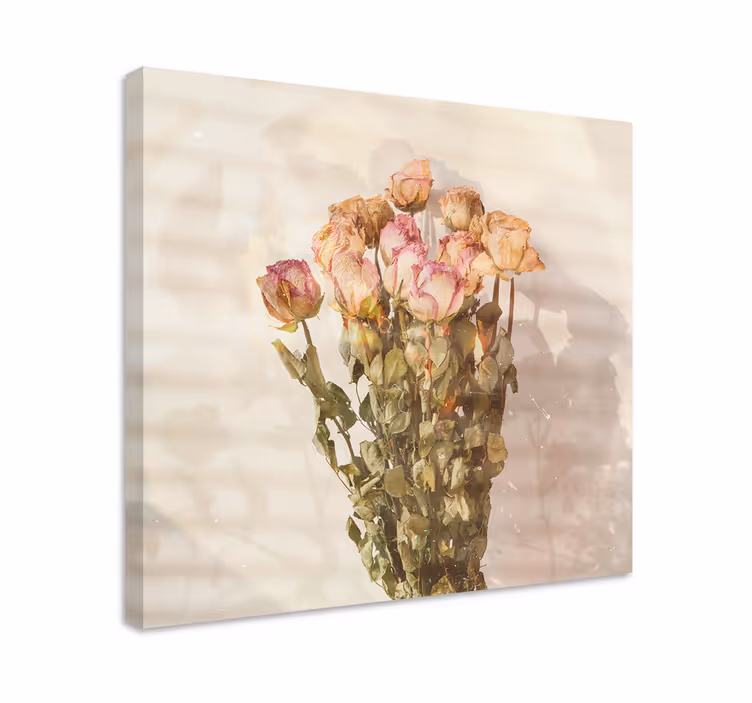 Cottagecore vilda blommor landskapcanvas tavla - Tenstickers