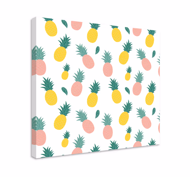 Tropisk ananas mönster Kanvas frukter - Tenstickers