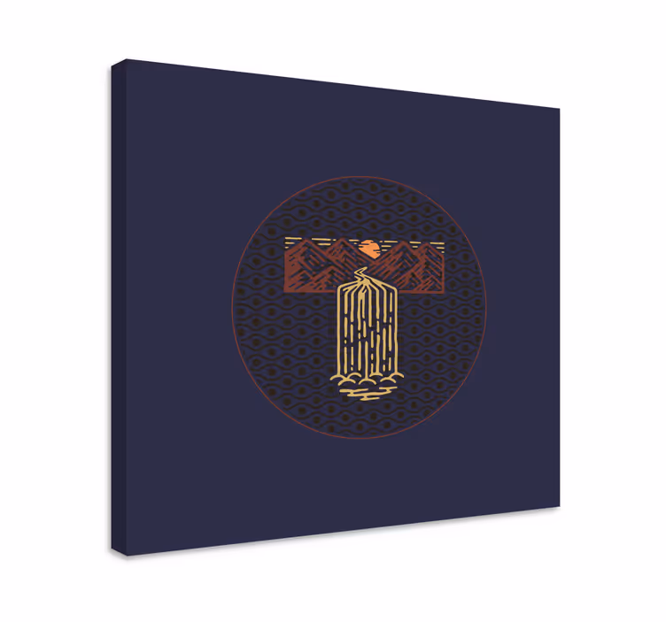 Afrikansk stil vattenfall canvastavlor - Tenstickers