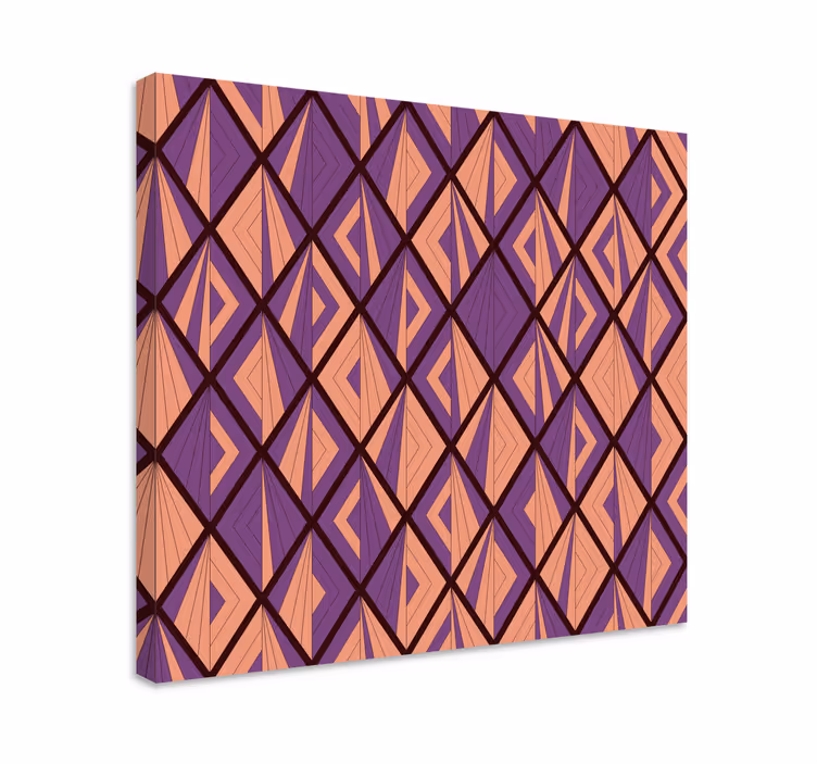 Kanvas geometrisk diamantmotiv - Tenstickers