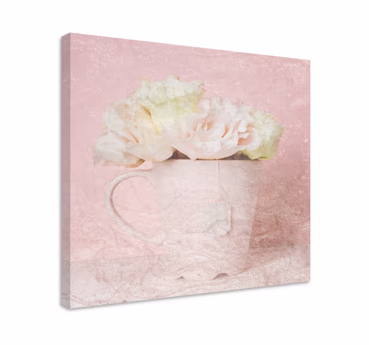 Kanvas blommor och växter mjuka blomsterarrangemang - Tenstickers