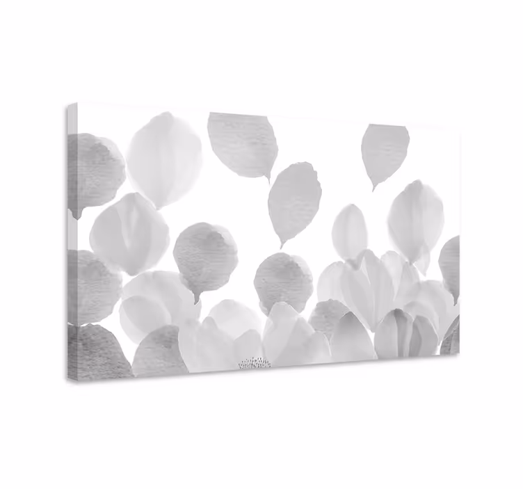 Kanvas blommor och växter mjuka blommiga silhuetter - Tenstickers