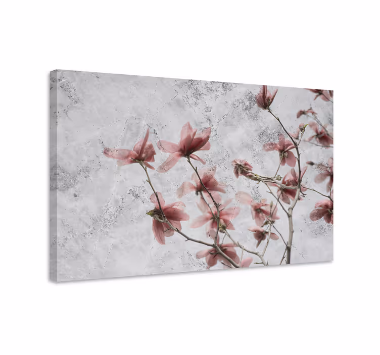 Kanvas blommor och växter ljuva rosa blommor - Tenstickers
