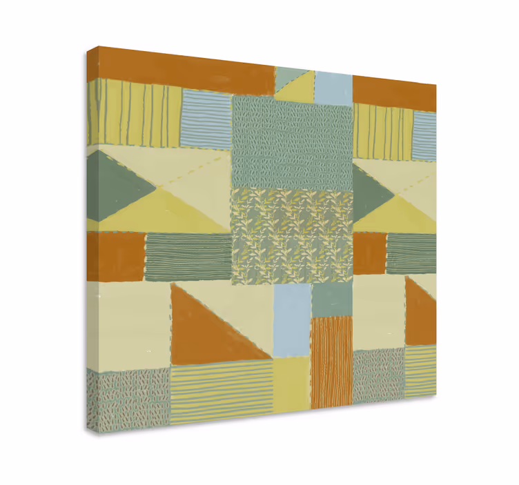 Blandat mönster patchwork Kanvas dekoration - Tenstickers