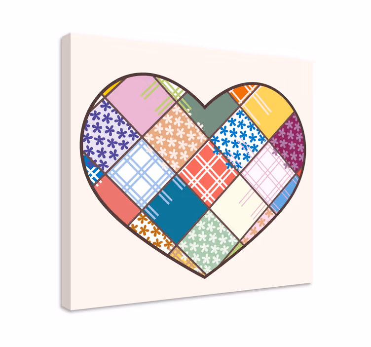Motiverande kanvas hjärtapplikationsdesign - Tenstickers