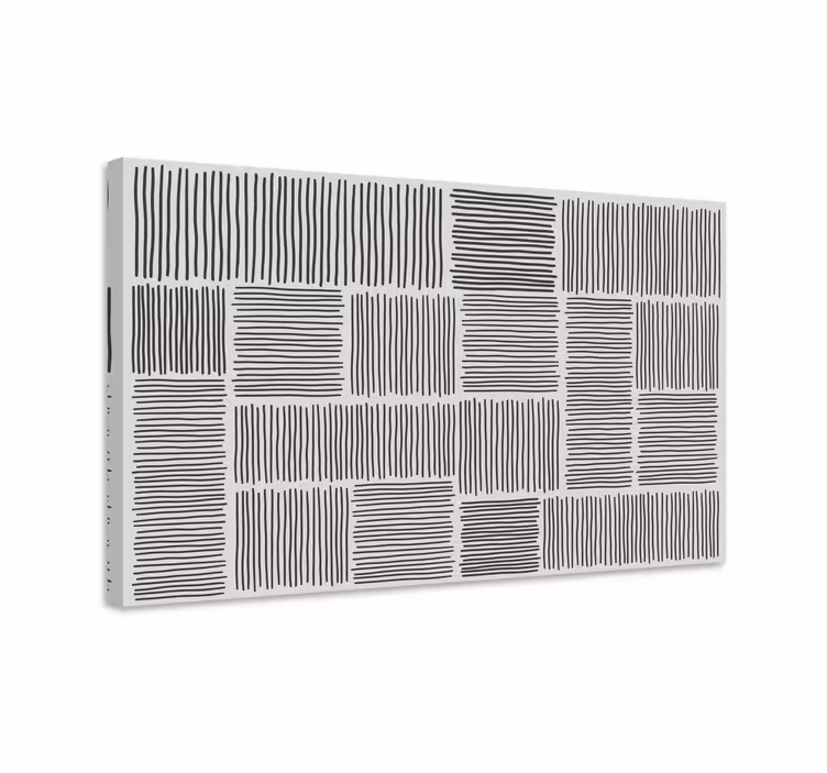 Kanvas buddha med texturerade svarta linjer - Tenstickers