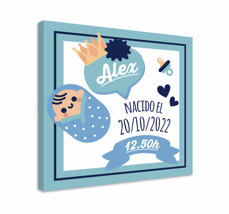 Kanvas barnrum baby meddelande design - Tenstickers