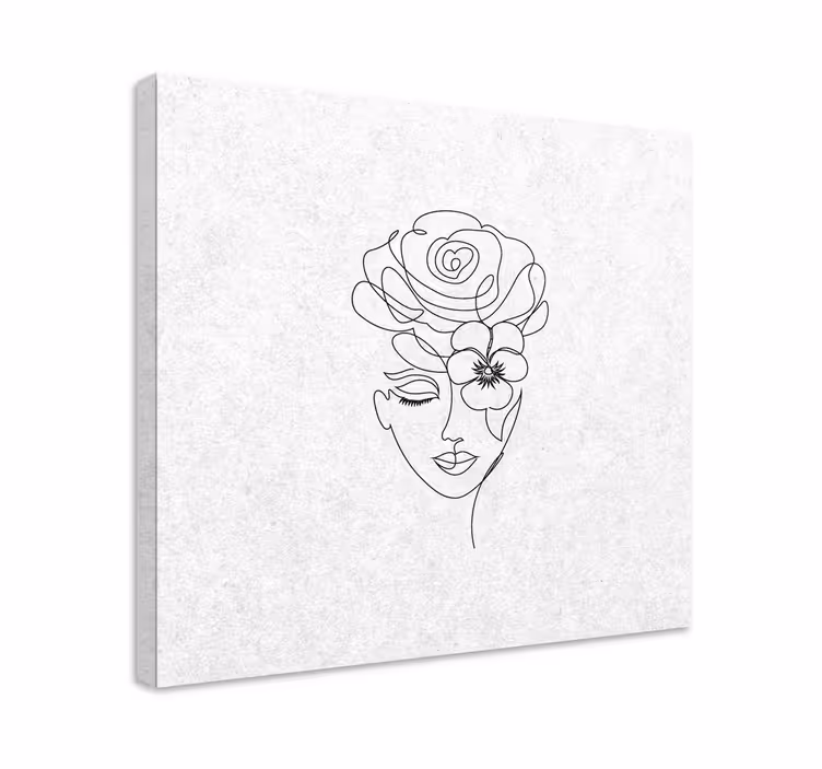 Minimalistisk ansiktslös kvinna canvas bilder - Tenstickers