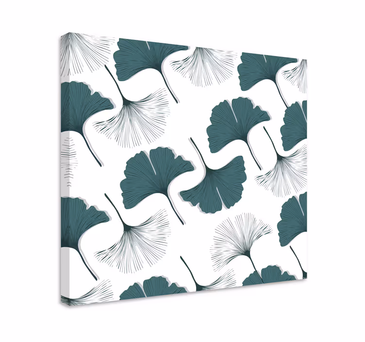 Kanvas blommor och växter gingko bladmotiv - Tenstickers