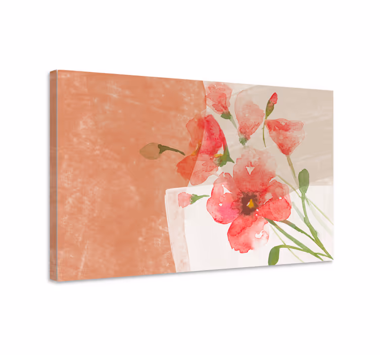 Blomma dröm samtida konst blommacanvas tavla - Tenstickers