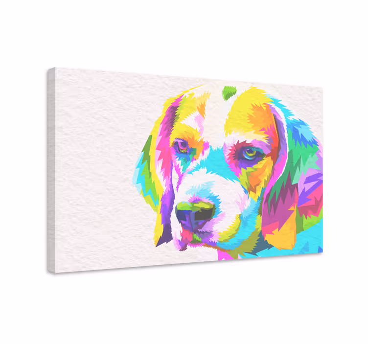 Akvarell beagle hund canvastavlor - Tenstickers