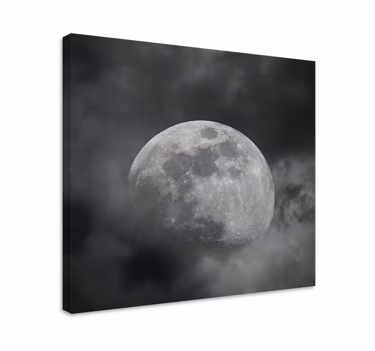 Kanvas dekoration mysteriska månskyar - Tenstickers