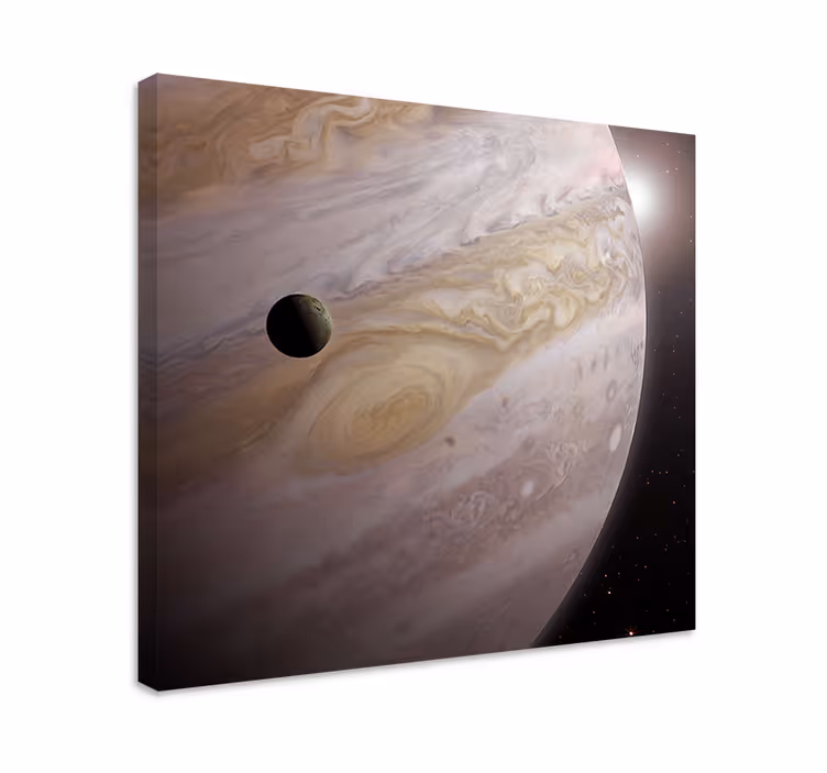 Kanvas dinosaurie jupiters kosmiska dans - Tenstickers