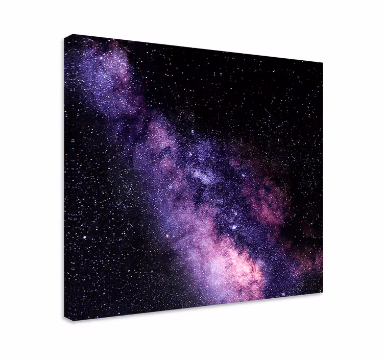 Vacker lila vy av rymden landskapcanvas tavla - Tenstickers