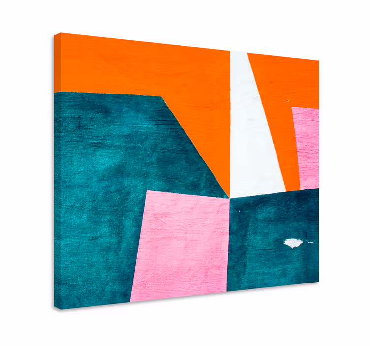 Handmålad mosaik geometriskcanvas tavla - Tenstickers