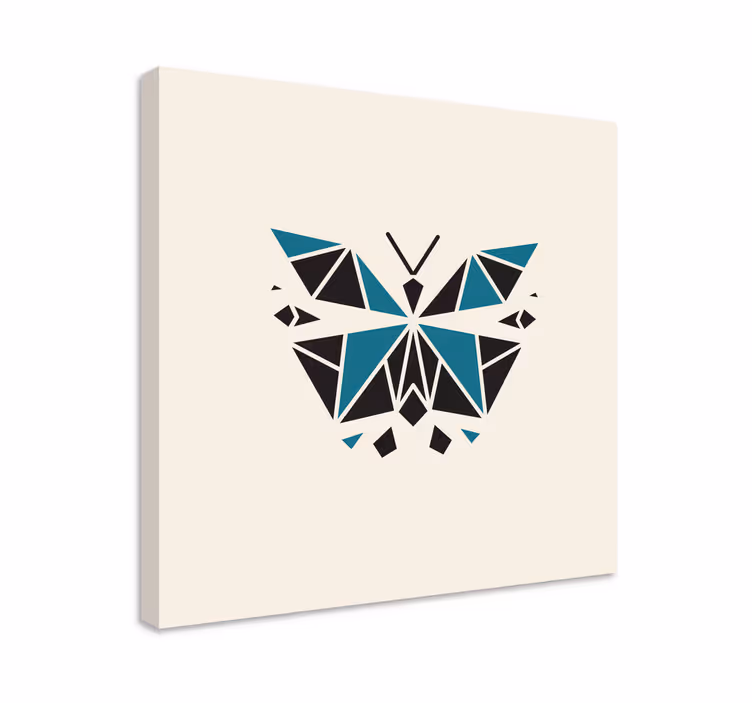 Kanvas sländor i geometrisk fjärilsform - Tenstickers