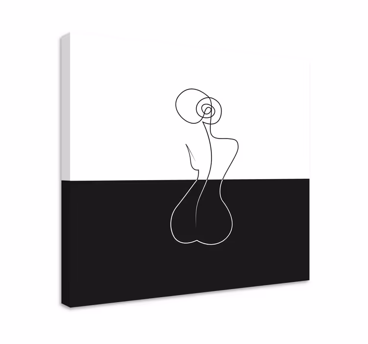 Abstrakt kanvas minimalistisk linjekonst - Tenstickers