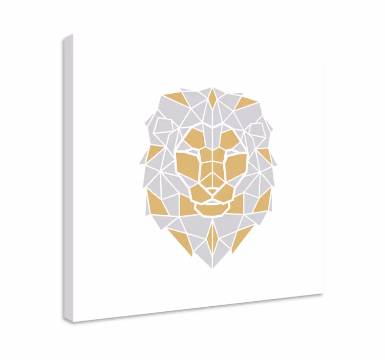 Kanvas häst geometrisk lejonhuvud - Tenstickers