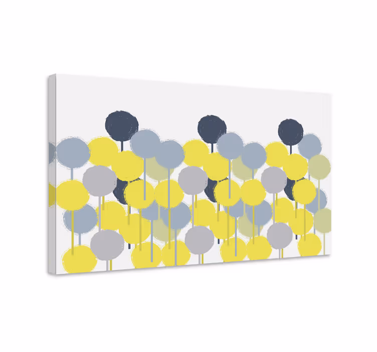 Kanvas geometrisk cirkulärt mönsterdesign - Tenstickers