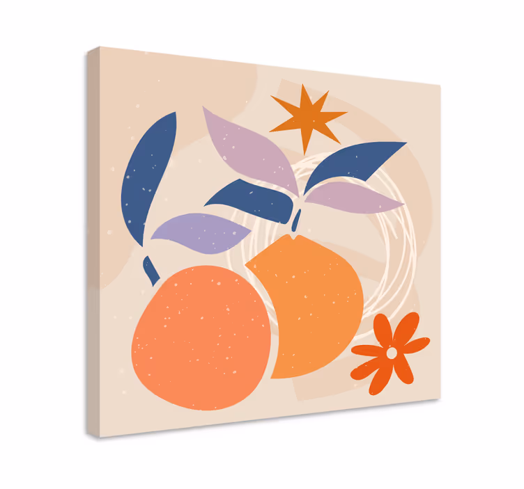 Citrusfruktsammansättning Kanvas frukter - Tenstickers