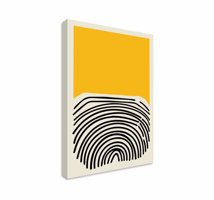 Gul design Abstrakt kanvas - Tenstickers