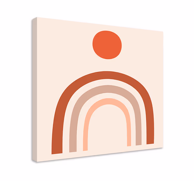 Kanvas buddha abstrakta solnedgångsvalv - Tenstickers