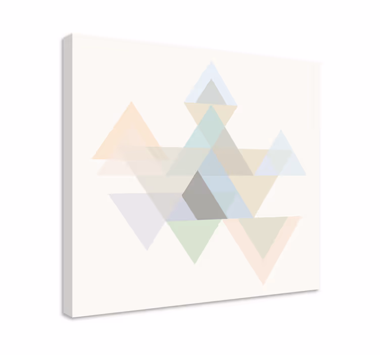 Kanvas geometrisk abstrakt triangel design - Tenstickers
