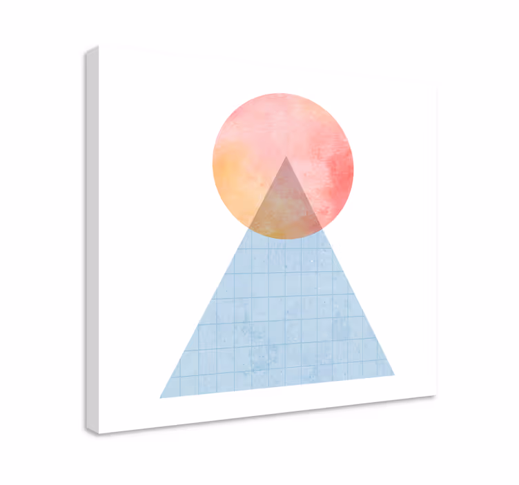 Triangel solnedgång form Kanvas geometrisk - Tenstickers