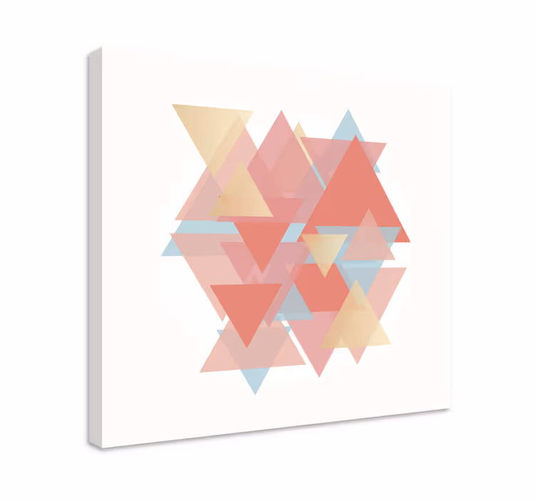 Kanvas geometrisk Överlagrade trianglar - Tenstickers