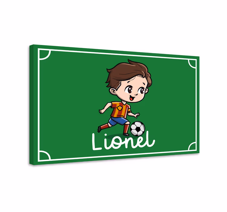Kanvas sport fotbollsspelare karaktär - Tenstickers