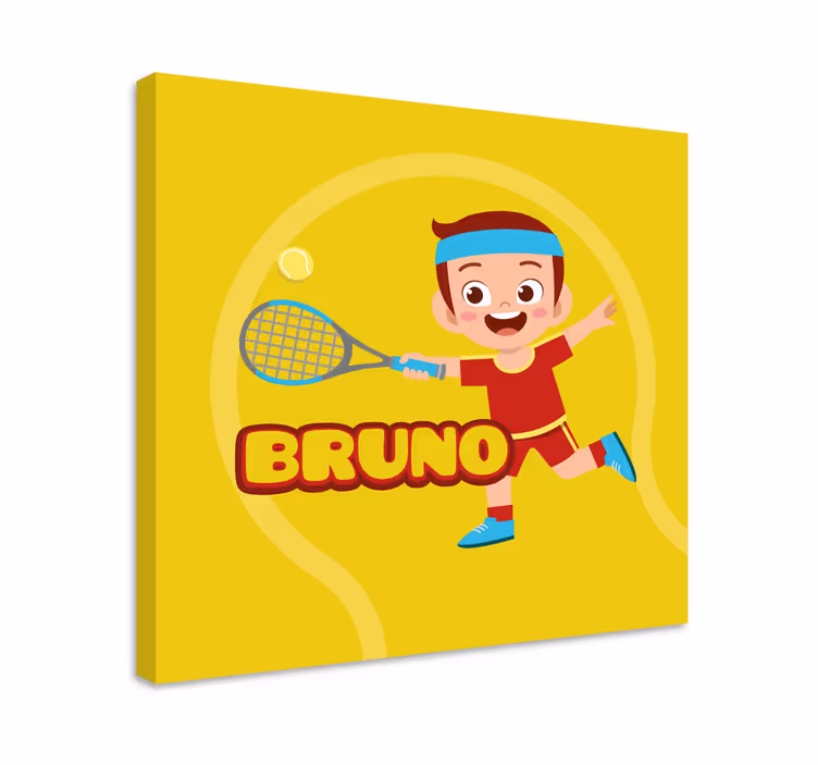 Tennisspelare med namn Kanvas Barn - Tenstickers
