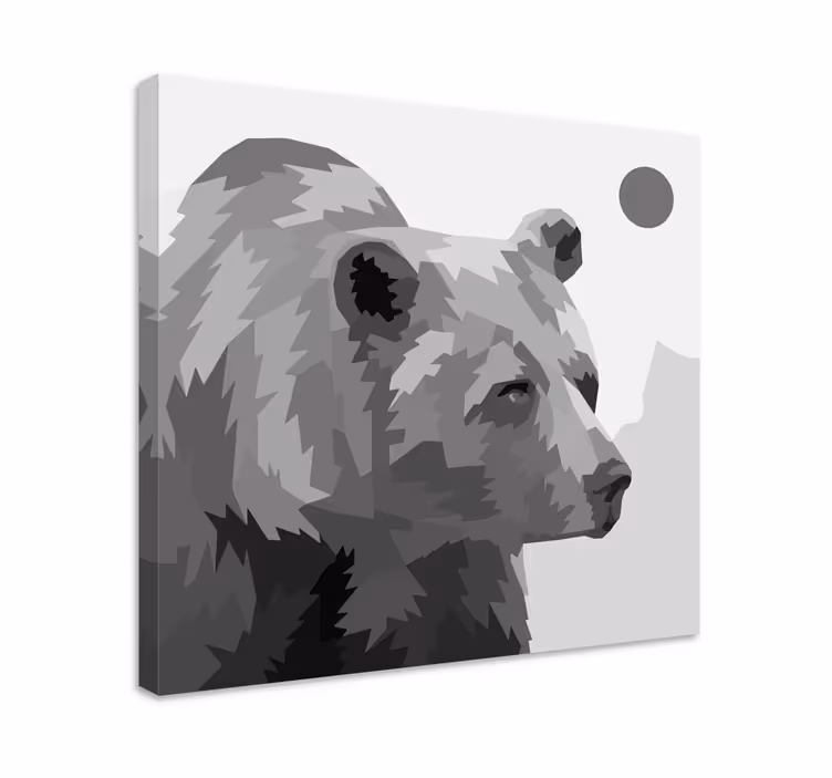Kanvas djur majestätisk björnporträtt - Tenstickers