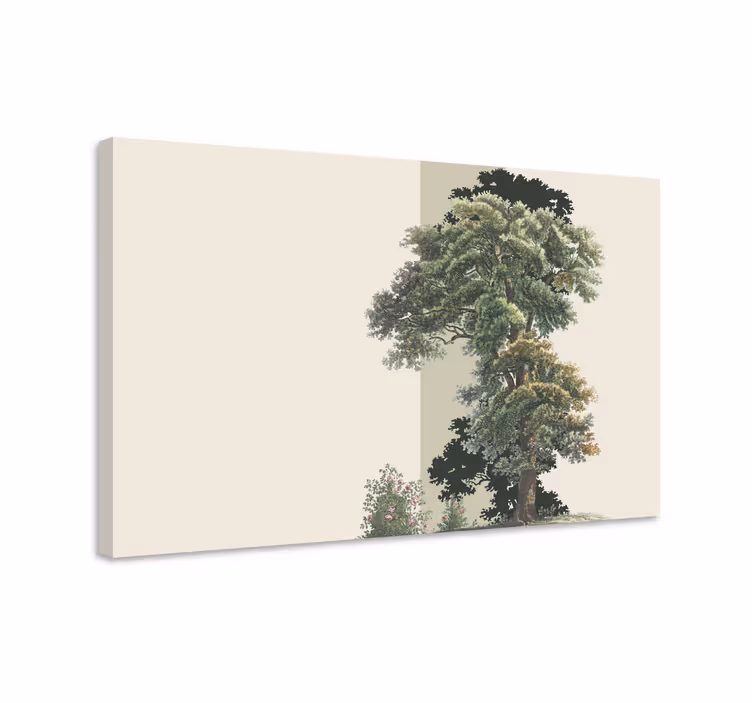 Kanvas träd regal tree kontur - Tenstickers