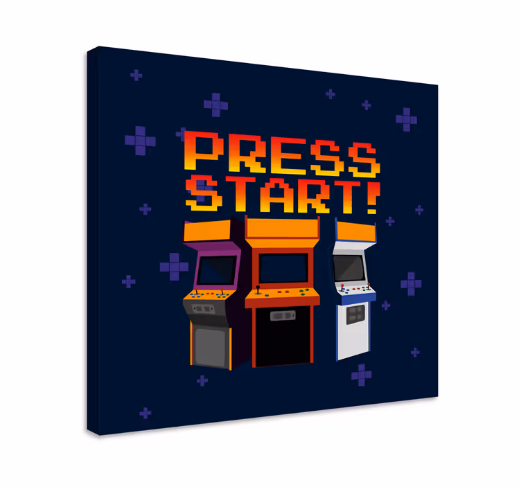 Videospel canvas tavla retro arkadmaskiner - Tenstickers