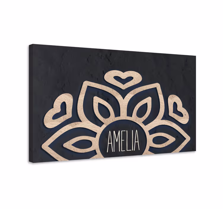 Kanvas buddha blommotiv med hjärtan - Tenstickers