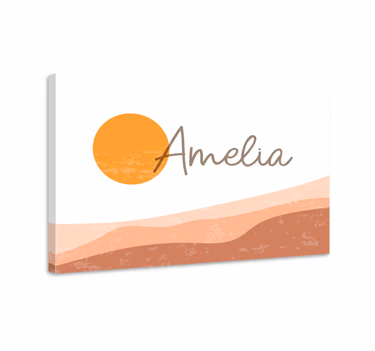 Kanvas citat elegant personlig namn - Tenstickers