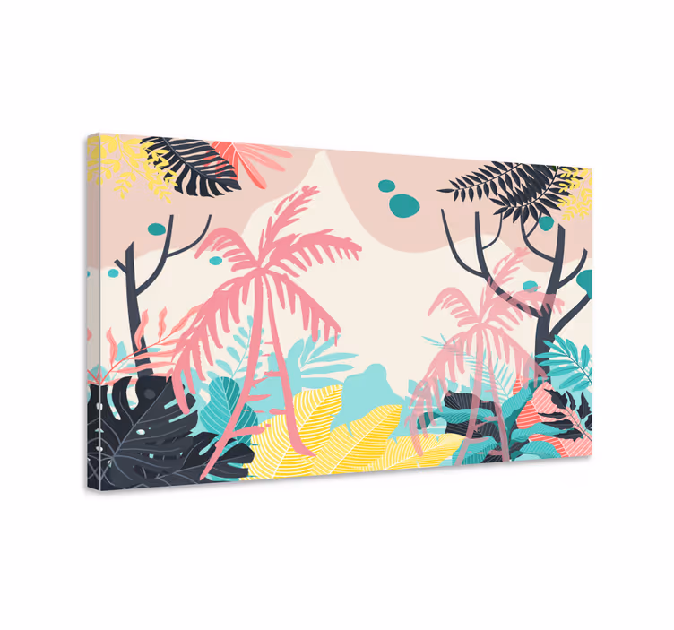 Kanvas blommor och växter tropisk naturmotiv - Tenstickers