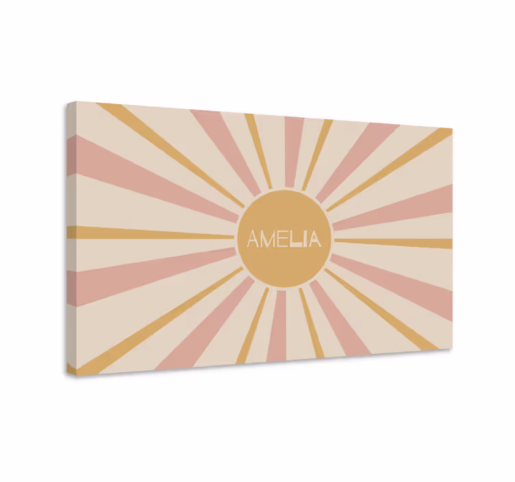 Amelia sunburst design Kanvas Abc och bokstäver - Tenstickers