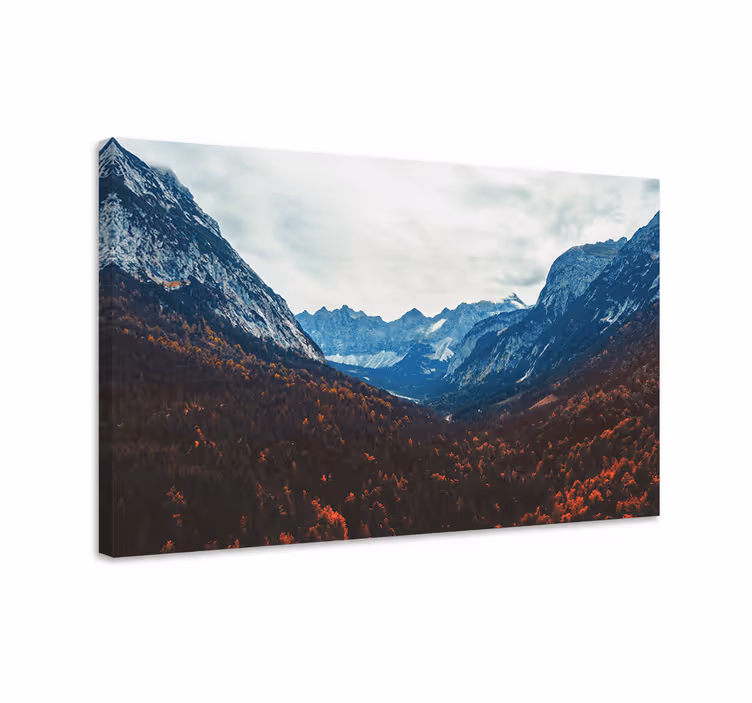 Kanvas landskap bergdalsutsikt - Tenstickers