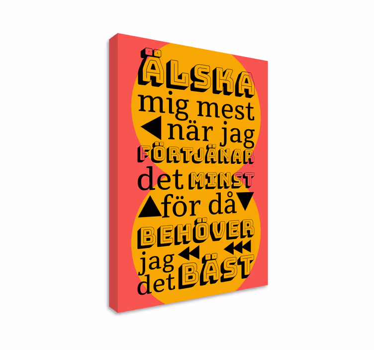 "Älska mig" citat canvas tavla - Tenstickers