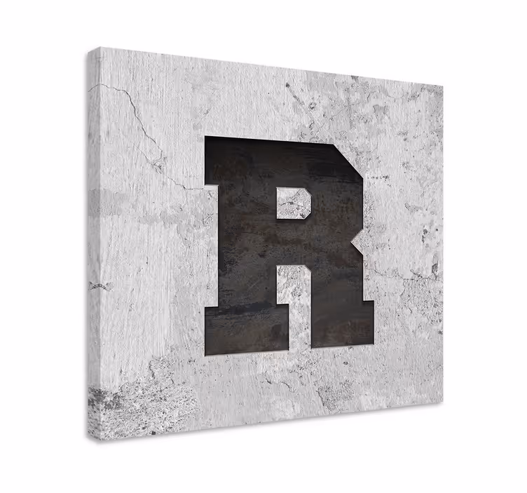 Industriell stil anpassad bokstav retrocanvas tavla - Tenstickers