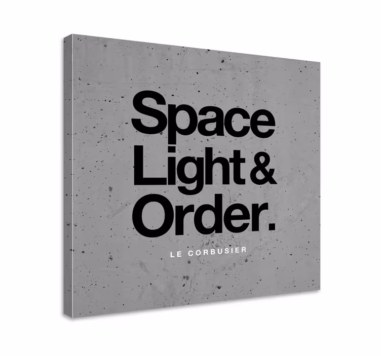 Le corbusier text citat canvas - Tenstickers